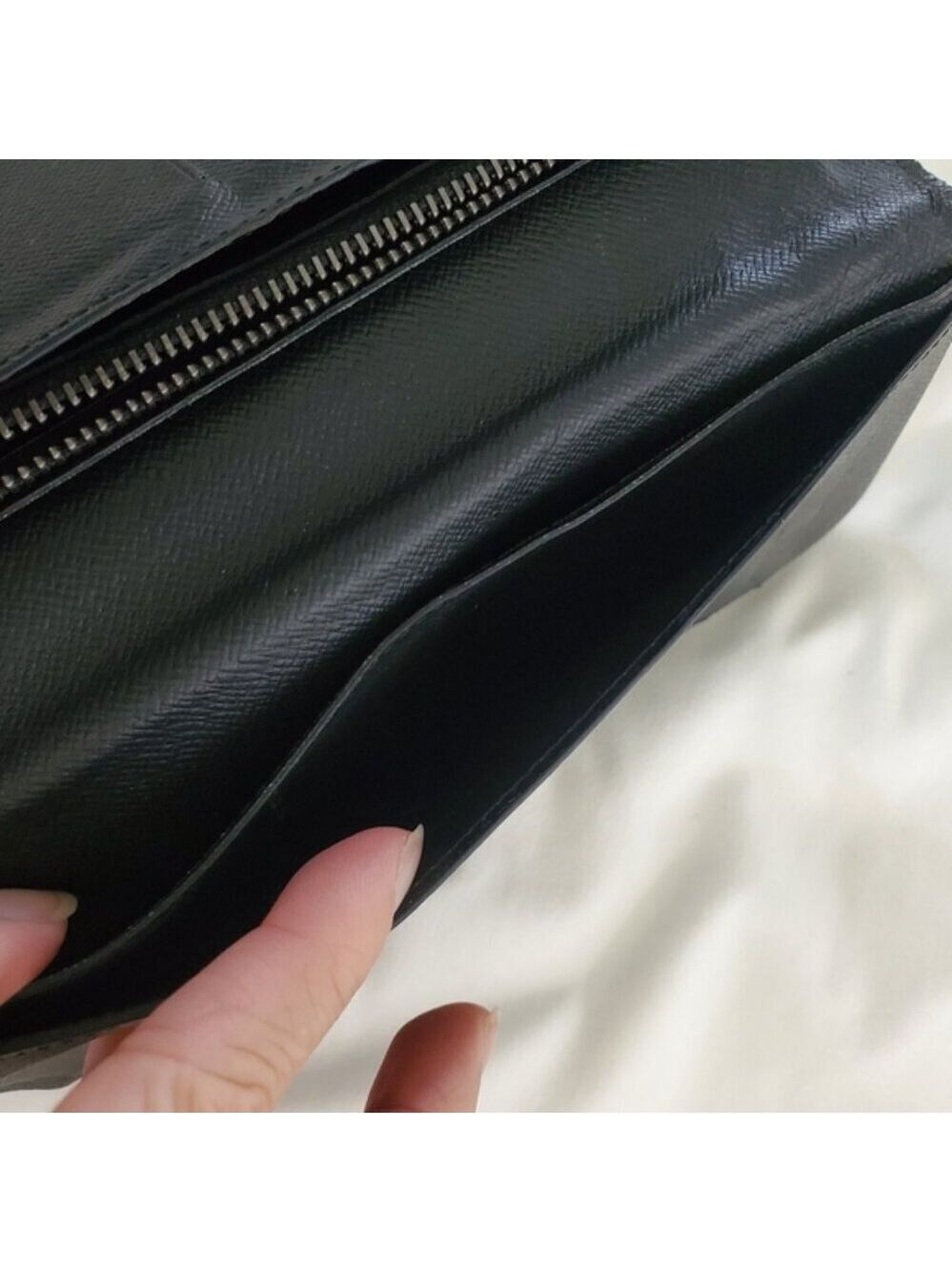 Louis Vuitton Monogram Eclipse Brazza Long Wallet Black France - Picture 8 of 11